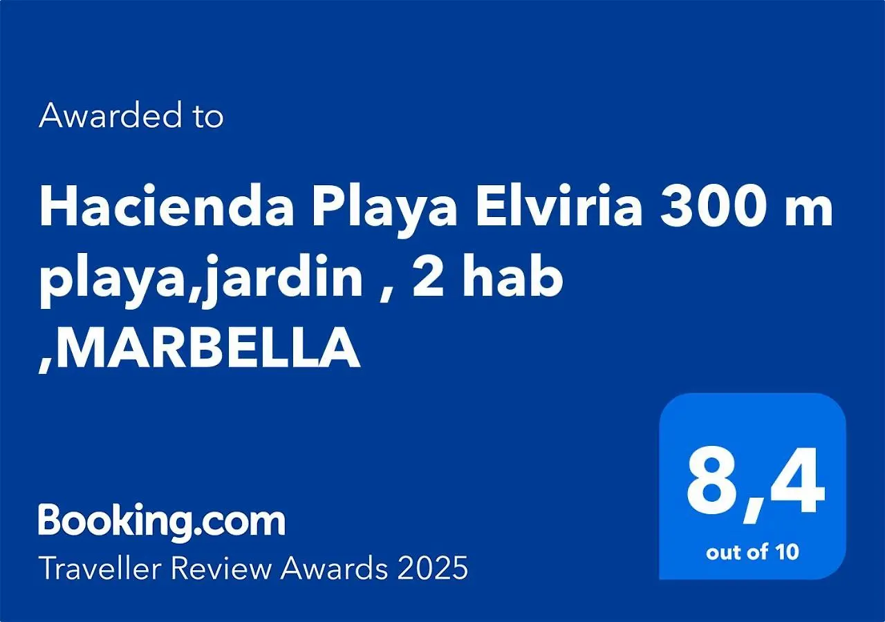 Hacienda Playa Elviria 300 M Playa,Jardin , 2 Hab ,Marbella Apartman  Marbella